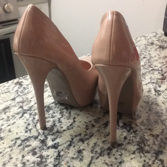 Nude Platform Pumps - Picture 3 of 5